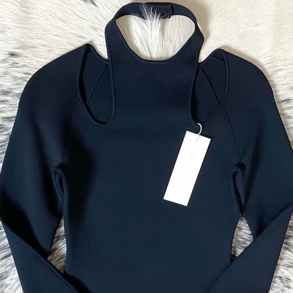 DION LEE “LOOP LOCK” HIGH DENSITY HALTERNECK TOP, SZ US/4 NWT! - Picture 2 of 11